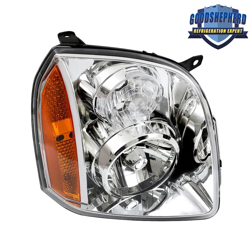 Halogen Chrome Headlights Left&Right For 2007-2014 GMC Yukon XL 1500 2500 Denali - Image 3 of 4