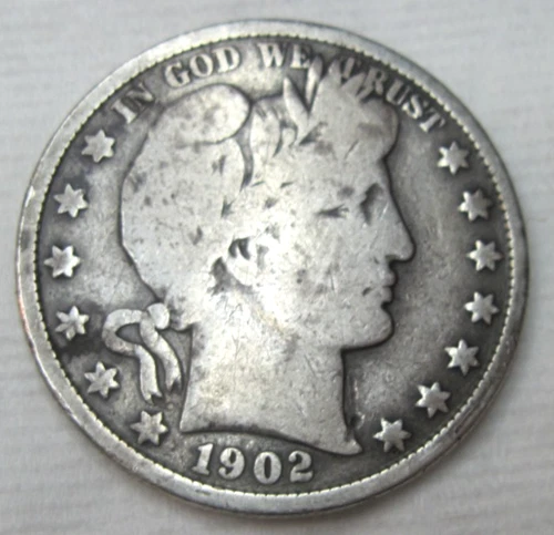 1902 P * SILVER Barber HALF DOLLAR * As Seen *USA Only Please FREE SHIP