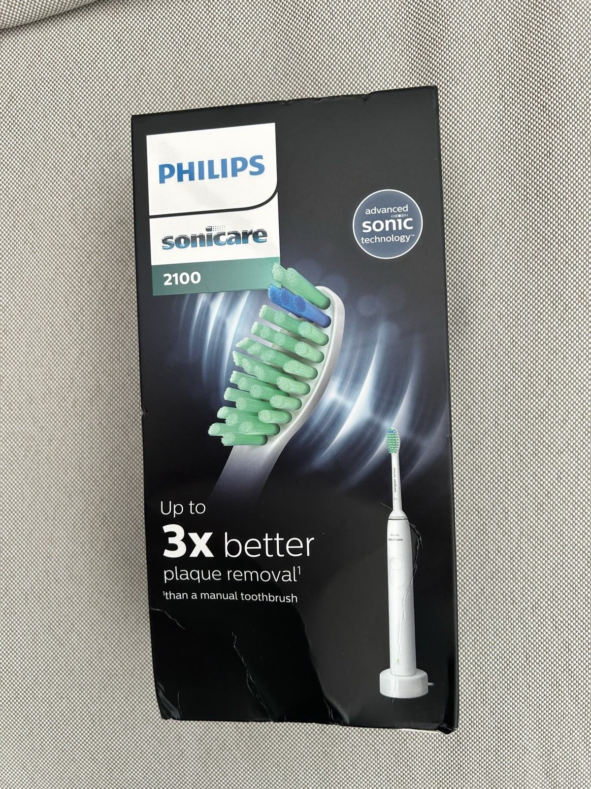 Philips Sonicare 2100 Electric Toothbrush USB Charging WHITE HX3651/13 BNIB