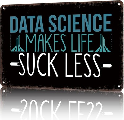 Vintage Tin Metal Signs Home Décor Data Science Joke Analyst-Funny Wall Art Post