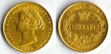 Australia 1864 Sydney Mint Gold coin Sovereign  RARE YEAR !!!!