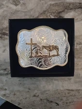 MONTANA SILVERSMITH BUCKLE PRAY COWBOY NEW IN BOX
