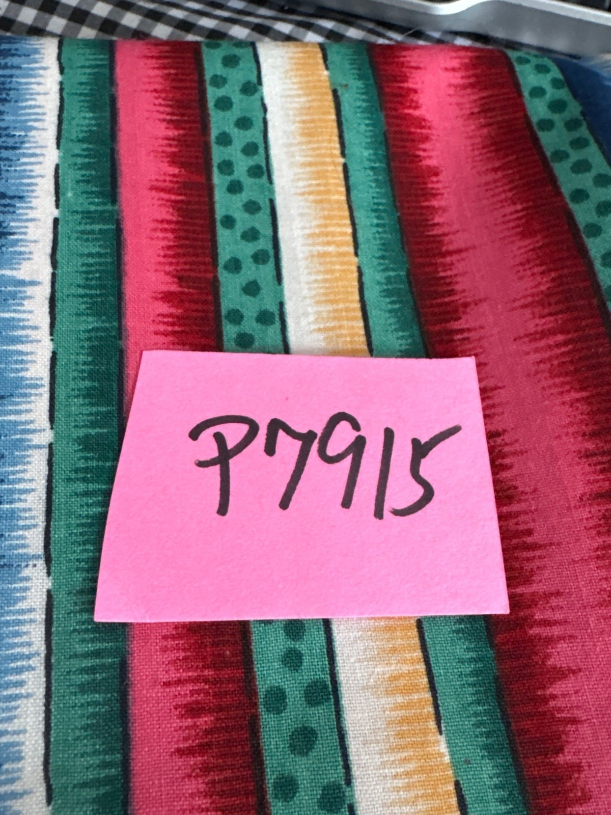 Givenchy Fabric 25"x54" Upholstery Multicolor Stripes Dotted Design thumbnail 11