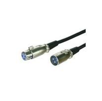MicroConnect XLRMF12 XLR Cable – 12m Black Male to Female Audio Lead