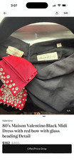 Maison Valentino cocktail dress size 12 vintage '80s glass beading