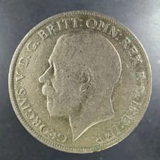 1921 Great Britain Silver Florin George V Bold Design