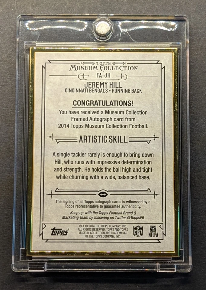 JEREMY HILL Rookie Auto 2014 Topps Museum Collection Gold Frame SSP /10 RC - Image 3 of 3