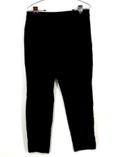 Talbots Women's Pants Size 10 Black Velveteen Stretch Chatham Ankle Cotton Blend