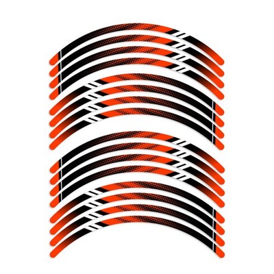 D01B For Yamaha FZ6 2004-2009 Orange Rim Tape Sticker 08 07 06 05