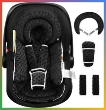 Infant Car Seat Head Body Support Black Newborn Baby Stroller Swing Pad