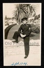 WW2 ERA 1944 SAILOR DRESS UNIFORM PALM TREES OLD/VINTAGE PHOTO- I78