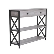 Console Table with Shelves Drawers & Storage for Home Decor