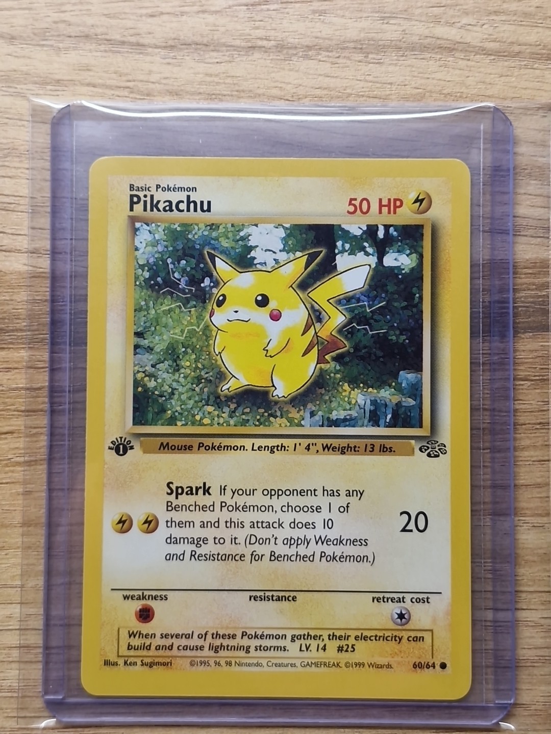 Pokemon 1999 WOTC Jungle 1st Edition Pikachu 60/64 - Near Mint / Mint