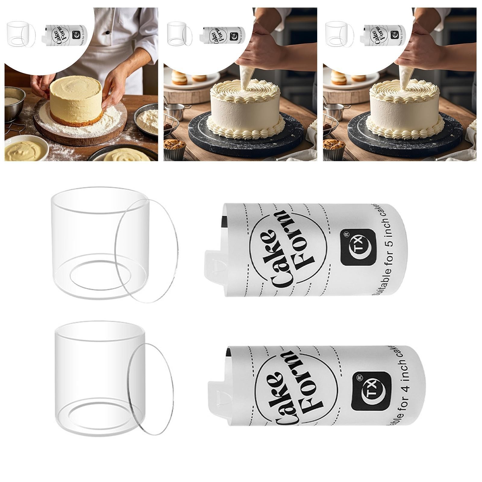 Kuchenform Backzubehör Runder Mousse-Kuchenring für Bäckerei Home Restaurant