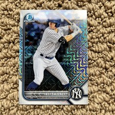 Trey Sweeney 2022 Bowman Chrome Mega BCP-137 1st Bowman Mojo Refractor Yankees
