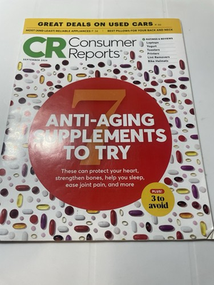 #ad #ad NEW Consumer Reports Magazine September 2024 Cars ETC Anti aging supplements $7.99