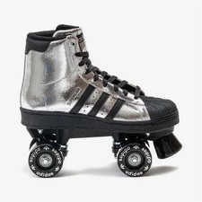 adidas Superstar Metallic Silver/Black High Top Quad Roller Skates