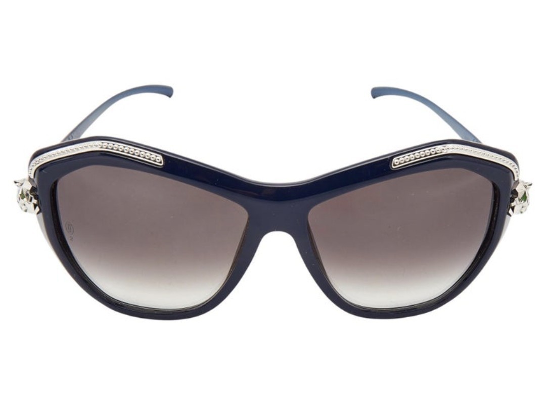 Cartier Panthere De Cartier Women’s Butterfly Sunglasses Blue/Brown Gradient
