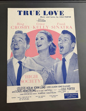 Vintage 1956 Frank Sinatra Bing Crosby Grace Kelly Sheet Music &ldquo;High Society&rdquo;