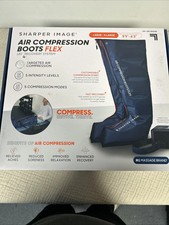 Sharper Image Air Compression Boots Flex Leg Recovery System Large/X-Large Blue