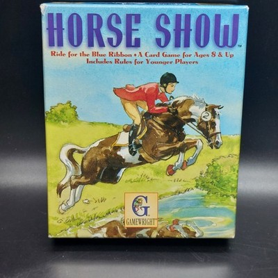 VINTAGE Horse Show Card Game COMPLETE Gamewright 1997 Blue Ribbon Kids NICE