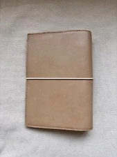 FILOFAX Domino Personal Planner Organizer Fawn Beige USED Cover