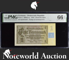 Germany Democratic Republic 1 Deutsche Mark 1948 P 1 UNC PMG 66 EPQ 3rd TOP POP