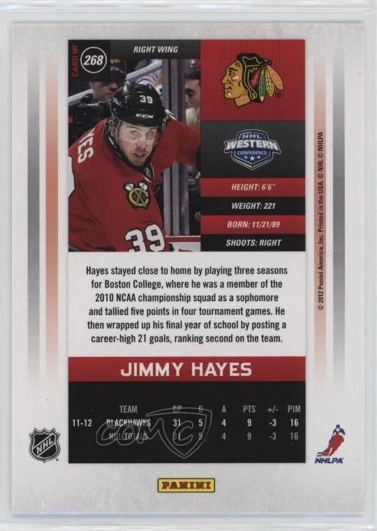 2011 Playoff Contenders Calder Jimmy Hayes (2011-12 Anthology Update) Rookie RC - Image 2 of 2