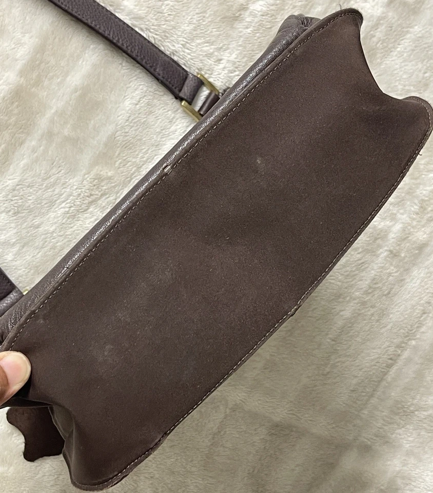 De Colección Giani Bernini Marrón Cuero Genuino Bandolera/Bolso de Hombro Bolso de Mano Cartera S Foto 4 de 4