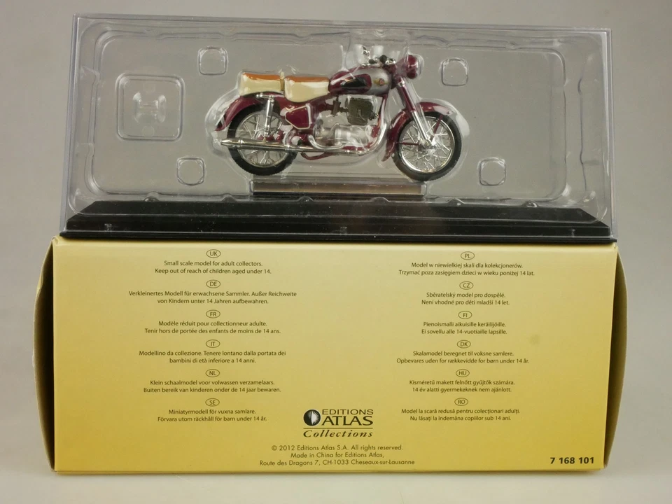 Atlas 1/24 DDR Simson 425 S Motorrad 7168101 + Vitrine in Box 129958 - Bild 4 von 4