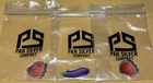 (Lot of 3) PAN SILVER 1 GRAM .0.999 SILVER SHAPES - 2 PEACH & 1 EGGPLANT - YUM