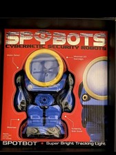 SPYBOTS Cybernetic Security Robots - SPOTBOT - Blue Spybot - Bright LED Light