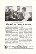 Bell System 1920s Original Print Ad American Telephone Telegraph Co