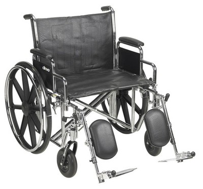 McKesson Standard 24'' Wheelchair with Elevated Footrests