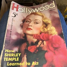 February 1936 Hollywood Magazine Shirley Temple article Constance Bennett cover