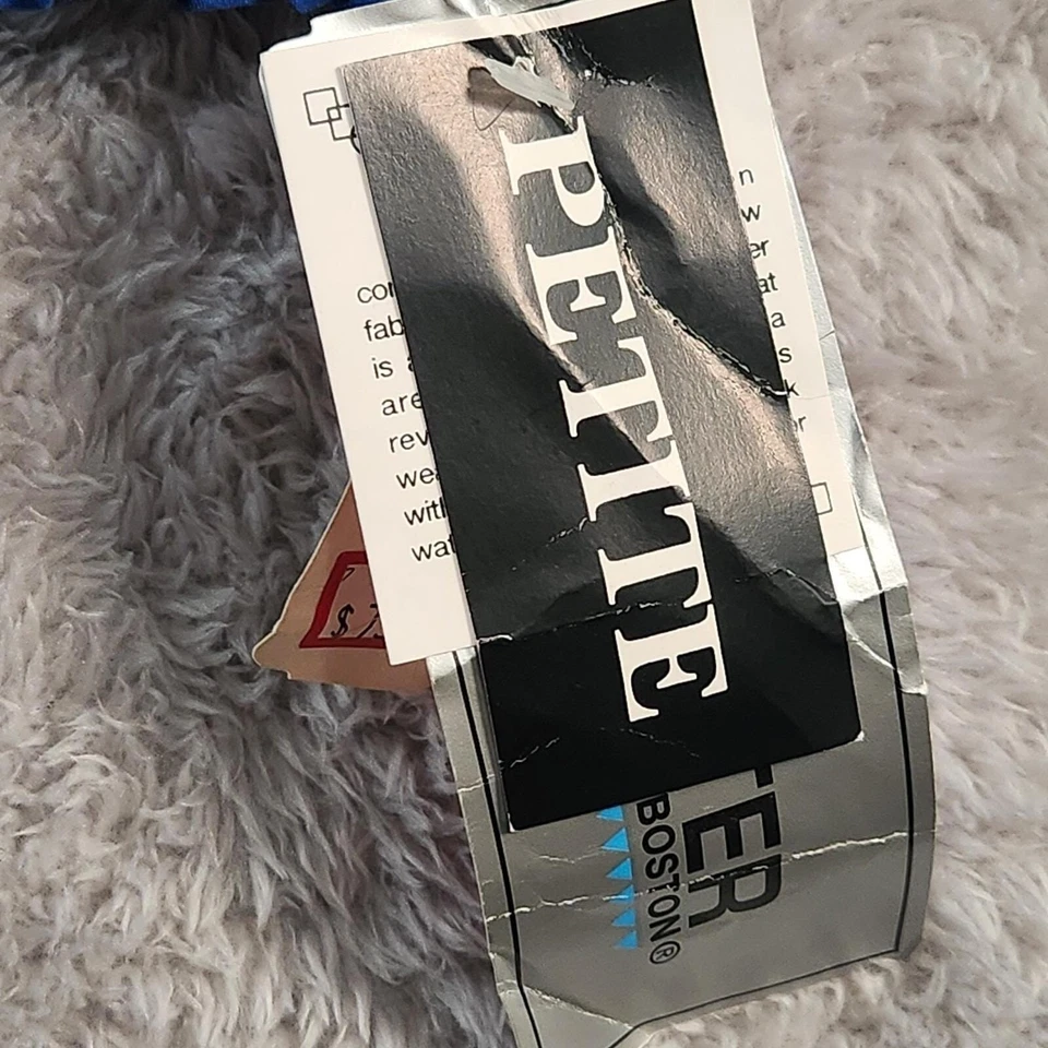 Vintage Forecaster Jacket Women's Small Petite Blue Faux Suede Hooded Coat NWT - Image 4 of 4