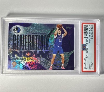 2025 Topps Cooper Flagg Generation Now Purple Holo Foil /250 RC #GN-1 PSA 9
