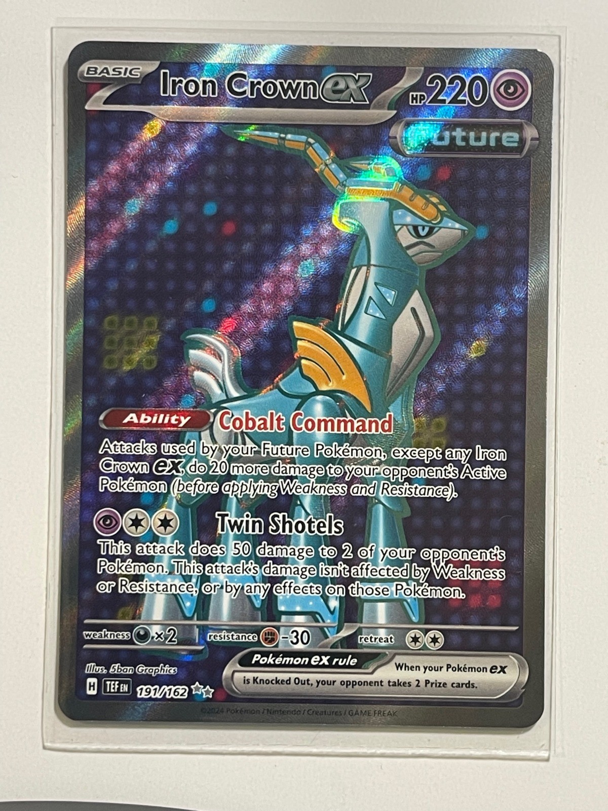 Iron Crown ex - Holo Ultra Rare SV05: Temporal Forces 191/162 NM