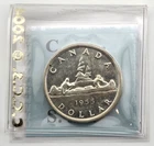 1955 Silver Dollar Canada $1 ***CCCS Graded AU-50***