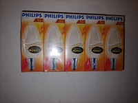 5X Philips GlüHlampe Kerze Flame Beige Softone 40W E14 230V Dim. GlüHbirne Lampe