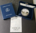 2001 W Proof $1 American Silver Eagle Dollar