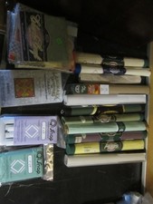 Lot of 27 Cloth Fabrics, Charles Craft 15x18 and 12x18 and 2 fabric frame