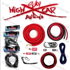 SKY HIGH CAR AUDIO RED 1/0 TO DUAL 4 GAUGE AMP KIT CCA