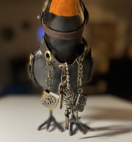 Decor steampunk crow Aviator Sculpture - Picture 8 of 18
