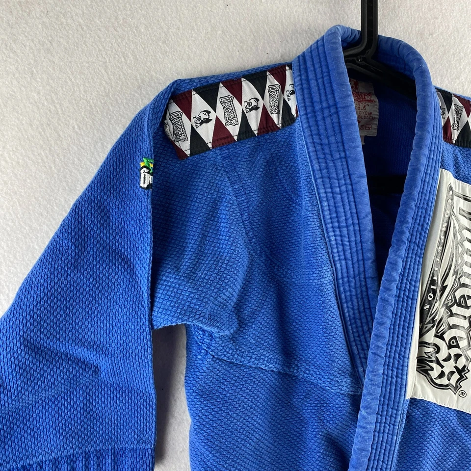 Chaqueta BJJ Gameness Gi 0 Azul Niños Equipo de Competición Jiu-Jitsu Rendimiento Juvenil Foto 4 de 4