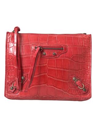 【VIP価格】BALENCIAGA Crocodile Leather Clutch Balenciaga Exotic Red Alligator Leather Clutch | eBay