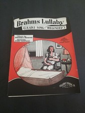 BRAHMS LULLABY CRADLE SONG WIEGENLIED  1935 SHEET MUSIC BY BRAHMS ORIGINAL