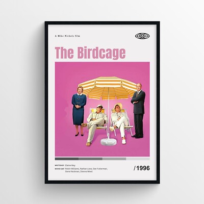 The Birdcage Movie Poster Print, Wall Art - Unframed