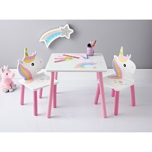 unicorn childrens table and chairs