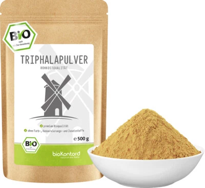 Triphala Pulver BIO 500 g - Amalaki, Bibhitaki, Haritaki - Ayurveda - biokontor